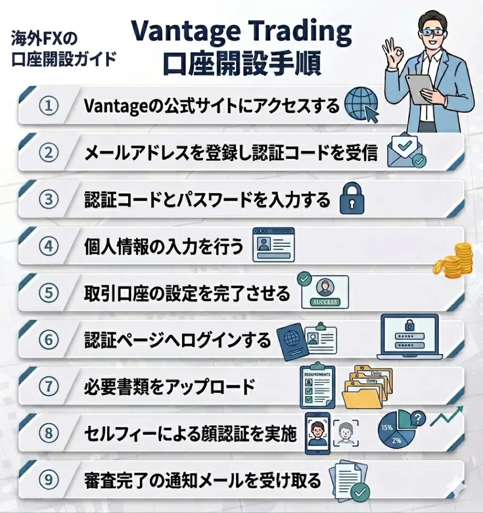 Vantageの口座開設方法